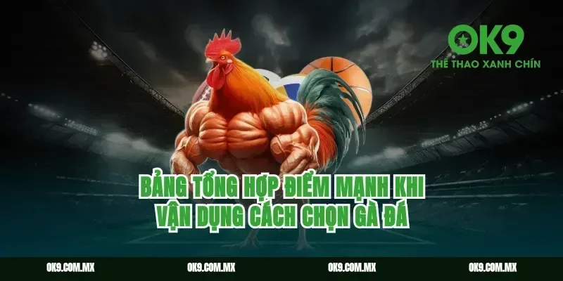 Bảng Tổng Hợp Điểm Mạnh Khi Vận Dụng Cách Chọn Gà Đá
